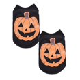 thumbnail image 1 of 2Pcs Halloween Dog Shirt ,Spooky Pumpkin Print Pet Vest T-Shirt, Soft Breathable Sleeveless Costume For Small Medium Dogs Cats Puppy Party Outfit, 1 of 7