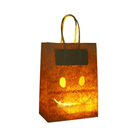 2Pcs Halloween Glow Candy Bags Light Up Gift Totes Trick or Treat Party Favor Containers(Multicolor)