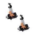 thumbnail image 1 of 2Pcs Halloween Headband Hat, Halloween Mini Pointy Witch Hat Bow Hair Clip For Party Ghost Dress Up, 1 of 7