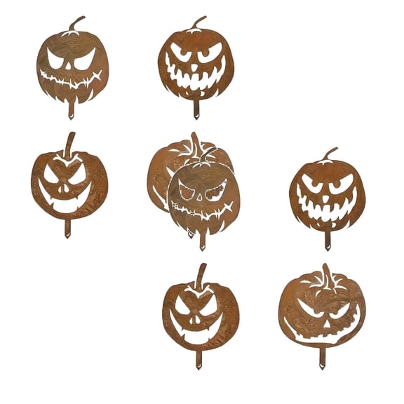 2Pcs Halloween Outdoor Decorations Yard Sign With Stakes Wooden Pumpkin Yard Sign For Garden Party Props Fall Decorations For Bedroom Desktop Decorations Fall Outdoor Decorations Card Slot