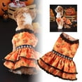 2Pcs Halloween Sweet Puppy Dog Fall Princess Dress Fashion Pet Clothes