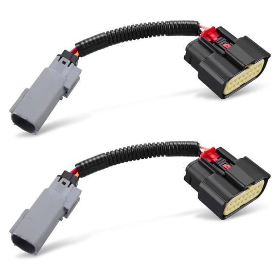 2Pcs Halogen to LED Taillight Conversion Harness Converter Connector Plug Adapter w/o Bliss for Ford F-150 2018-2020 Tail Light Upgrade