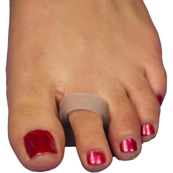 2Pcs Hammer Toe Crest Cushion & Buttress Pad ,Reduces Pressure from Calluses & Hammer Toes ,For Left & Right Feet - Toe Separator Corrector for Curled, Crooked, Curved, Overlapping Toes