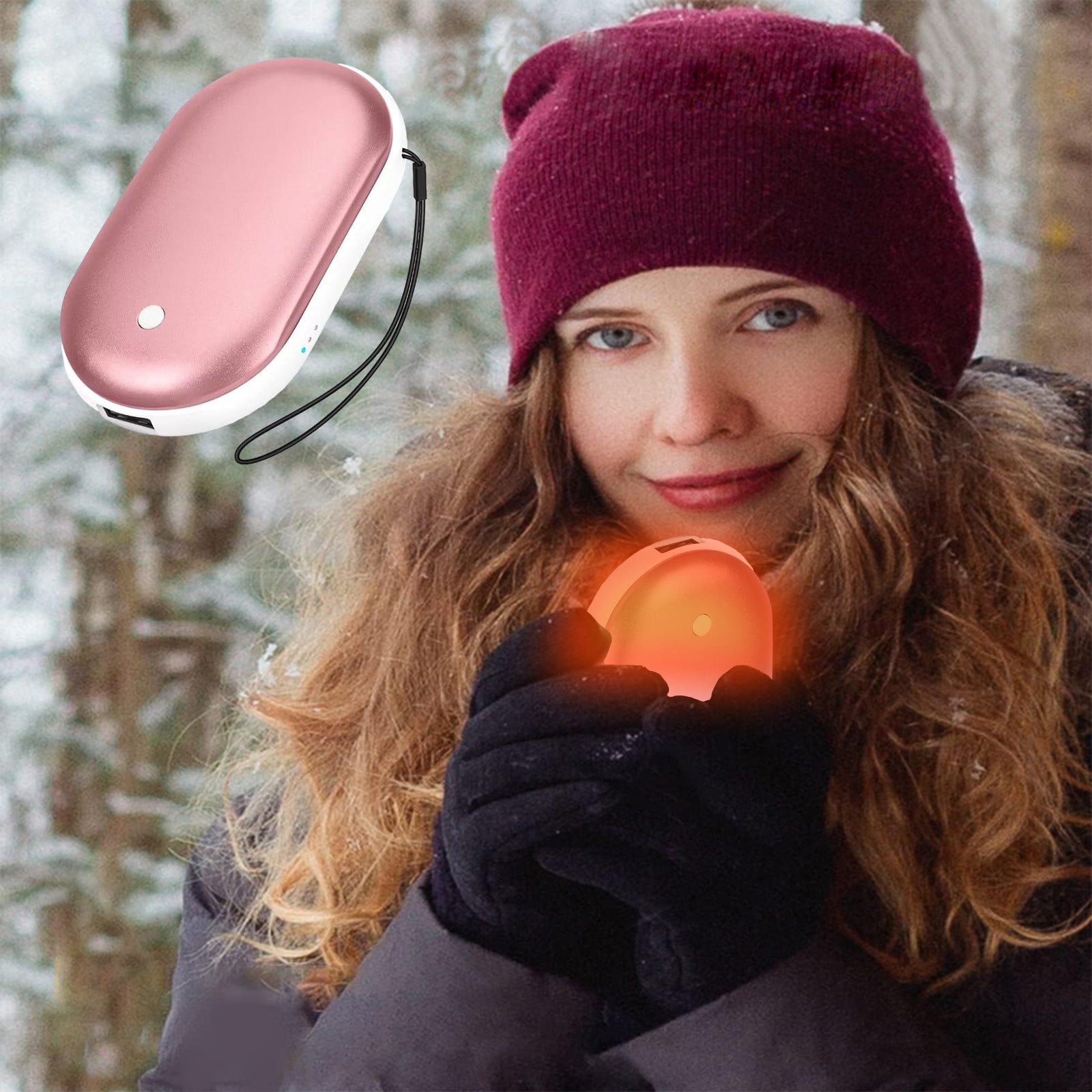 2Pcs Hand Warmers Rechargeable,Electric Hand Warmer,Reusable Portable Pocket Heater USB Handwarmers,Gifts for Men,Women,Indoor,Outdoor,Hiking,Skiing,Camping,If You Love Him/Her,Warm Him/Her Up