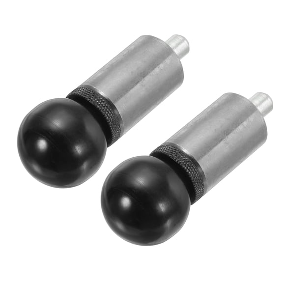 2Pcs Handle Spring-Loaded Pull Pins, Alloy Steel Spring Plungers/Dowel Pin Handle Pull Rod knobs for Shelving System Fitness Equipment, Ball Knob 1.3" Diameter 0.55"x0.35" Rod Size