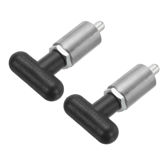2Pcs Handle Spring-Loaded Pull Pins, Alloy Steel Spring Plungers/Dowel Pins Handle Pull Rod knobs for Shelving System Fitness Equipment, T Knob 0.9" Diameter 0.55"x0.35" Rod Size