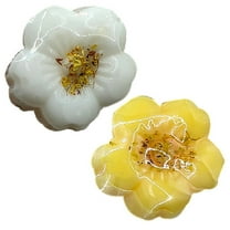 2Pcs Handmade Flower Taba Squishy Set - Realistic Soft Stress Relief Balls, Ideal Party Favors, Classroom Rewards & Easter Basket Stuffers