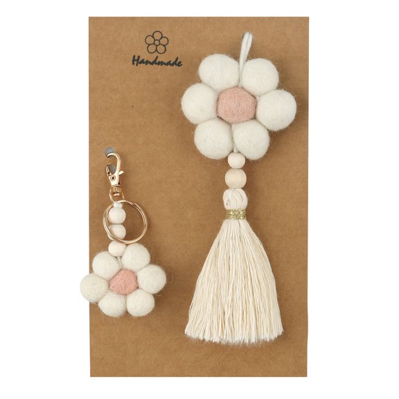 2Pcs Handmade Keychains Wall Hanging Auto Decoration Car Ornaments Home Decor