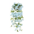 thumbnail image 1 of 2Pcs Hanging Flower Artificial Vine Hanging Plants Greenery Faux Greenery Artificial Hanging Plants for Outdoors Hanging Basket Plastic Home Garden Wedding Party Decorations(Blue), 1 of 6