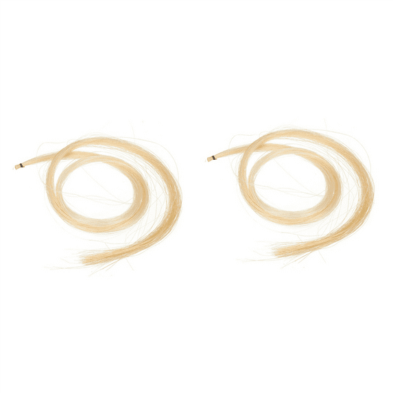 2Pcs Hank 31-31.5 Inch Genuine Mongolian Horse Hair for Violin, Viola, Cello, Bass Bow,Photo Color