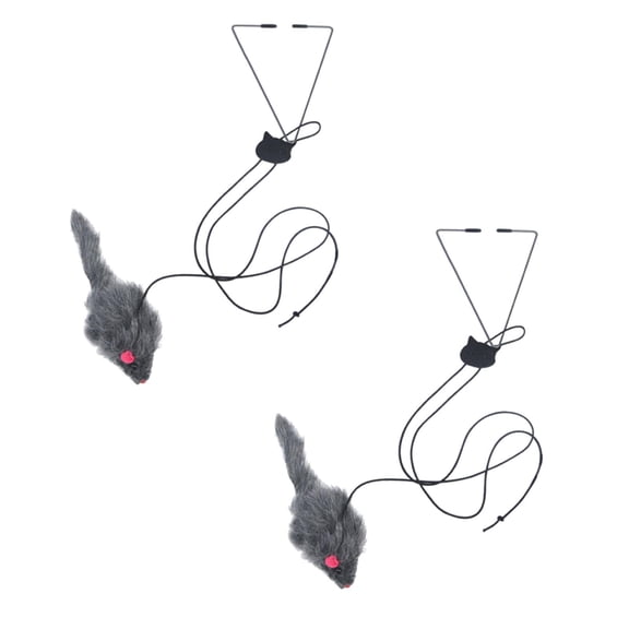 2Pcs Happy 2026 Amusing Cat Toy Triangle Hook Adjustable Telescopic Hanging Door Small Amusing Cat Toy Pet Supplies Pet Toys Suitable for Cute Pets Happy 2026!