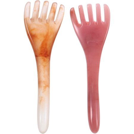 2Pcs Head Handheld Guasha Scraping,Scraping Scalp Massage Comb,Hair Massage for Stress Relax,Protable Massage Tools for Head Hair Body SPAS