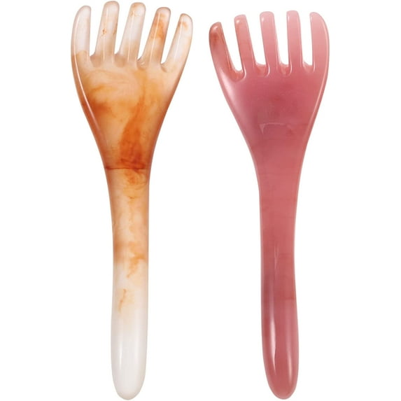 2Pcs Head Handheld Guasha Scraping,Scraping Scalp Massage Comb,Hair Massage for Stress Relax,Protable Massage Tools for Head Hair Body SPAS