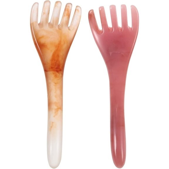 2Pcs Head Handheld Guasha Scraping,Scraping Scalp Massage Comb,Hair Massage for Stress Relax,Protable Massage Tools for Head Hair Body SPAS