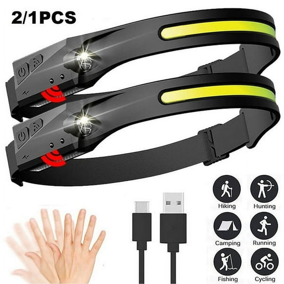 2Pcs Headlight, Multi-modes Outdoor Waterproof Headlamp