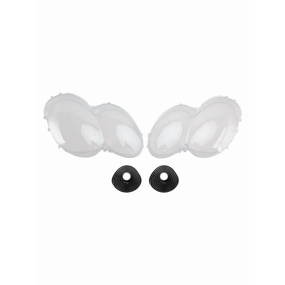 2Pcs Headlight Shell Lens Cover+Glue For Benz W230/R230 SL500 SL600 2003-08