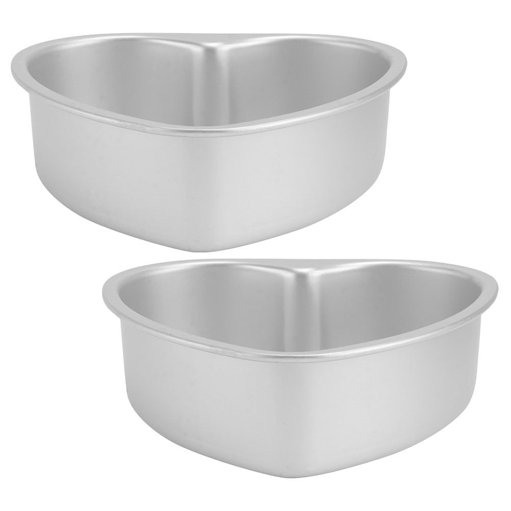 2Pcs Heart Cake Pans Biscuit Baking Tool Cakes Pan Heart Cake Pan Metal