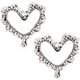 thumbnail image 1 of 2Pcs Heart Embroidery Rhinestone Applique 3.8x3.8inch Heart Shape Sew On Patch Artificial Rhinestone Beading Appliques Garment Embellishments Patch for Jeans Jackets Bags, 1 of 9