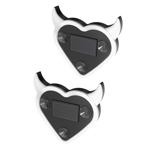 2Pcs Heart Shape LED Window Atmosphere Lights, Solar & USB Powered Neon Decor Lamps, Interior Car Modification Ambient Lighting