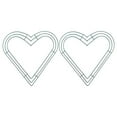 thumbnail image 1 of 2Pcs Heart Shaped Wire Wreath Frame Xmas Wire Wreath Frame Wreath Making Frame, 1 of 5