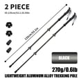thumbnail image 1 of 2Pcs Heavy-Duty 7075 Aluminum Alloy Trekking Poles | 3-Section Telescoping Hiking Sticks with Flip-Lock, Lightweight Portable for Climbing, Camping & Trekking for Hikers, 1 of 8