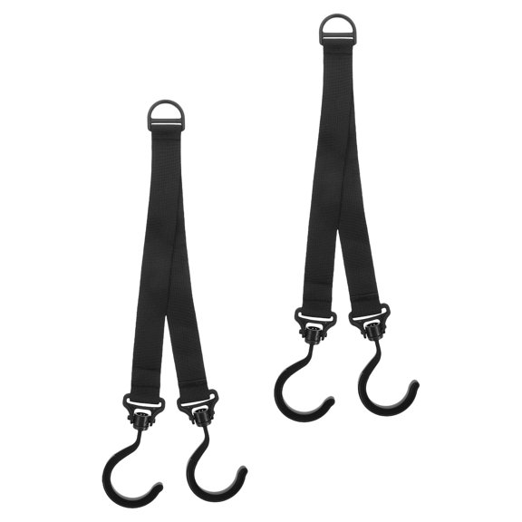 2Pcs Heavy Duty Black Skateboard Rack Strap for Wall Mounted Storage and Display