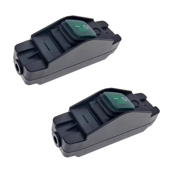 2Pcs Heavy Duty Cord Button Switches Waterproof Inline Cord Switches On/Off With Indicators Light Easy to Install