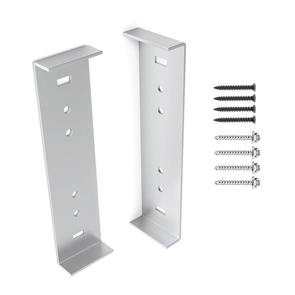 2Pcs Heavy Duty Mailbox Brackets, Aluminum, Easy Installation Against Tilting Shaking for Most Mailbox Types