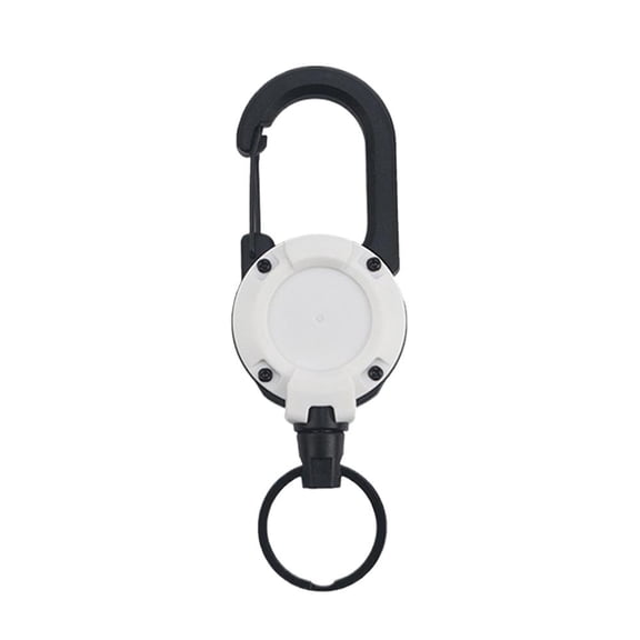 2Pcs Heavy Duty Retractable Keychain, Heavy Duty Retractable Keychain, Heavys Dutys Carabiner Badge Holder with 23.6 Inch Steel Wire Rope, Automatic Retractables Clip for Keys and ID Cards