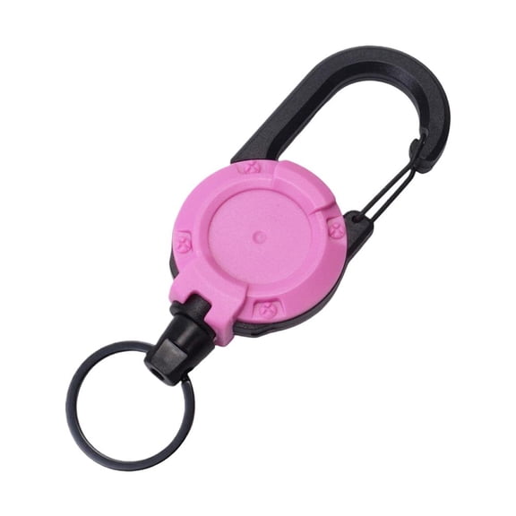 2Pcs Heavy Duty Retractable Keychain, Heavy Duty Retractable Keychain, Heavys Dutys Carabiner Badge Holder with 23.6 Inch Steel Wire Rope, Automatic Retractables Clip for Keys and ID Cards