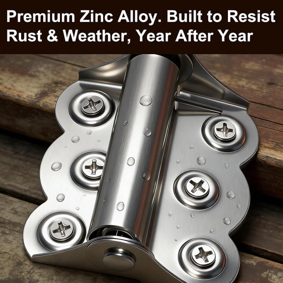 2Pcs Heavy Duty Self-Closing Spring Hinges, Stainless Steel Screen Door Hinges, For Screen Doors, Stainless Steel Silver Exterior Door Hinges, Automatic Close Gate Hinge