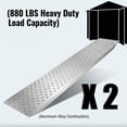 thumbnail image 1 of 2Pcs Heavy Duty Truck Ramps Loading,ATV Ramps,Shed Ramp,Trailer Ramps,Vehicle Loading Ramp,Aluminum Alloy Sliver 9" Wide 63" Long Anti-Slip Surface for Pickup Trucks & Lawn Mowers, 1 of 18