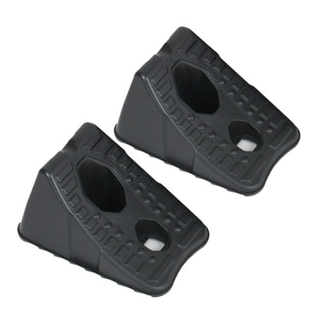 2Pcs Heavy Duty Wheel Chocks Durable Tire Stopper for Camper RV Trailer 22x15x12.5cm black