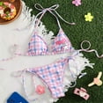 2Pcs HelloKitty Sanrios Bikini Set Cute Cartoon Y2k Anime Summer Beach