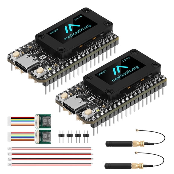 2Pcs Heltec LoRa 32 V4 Meshtastic Dev-Board W/GPS -SX1262 0.96inch OLED Solar Powered LoRaWAN 28dbm