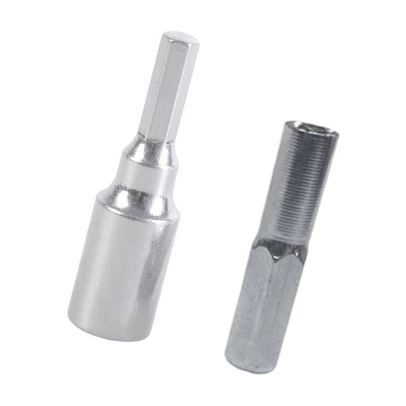 2Pcs Hexagonal Bit Adapters 4mm to 6.35mm Metal Adapters for Power Tool and Hand Screwdriver Drill Bit