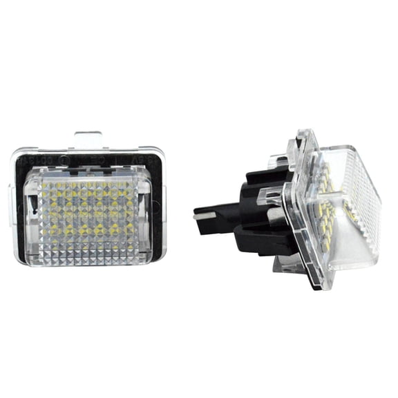 2Pcs High Power LED Plate Lights 6500K White, 18 LEDs Each, Compatible with Mercedes Models