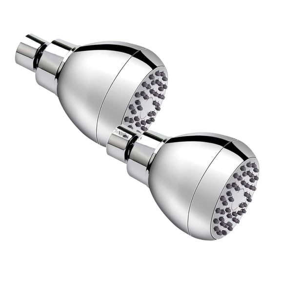 2Pcs High Pressure Shower Head 3 Inches Clog Leak Fixed Showerhead With Adjustable Swivel Brass Joint Shower Home Decor