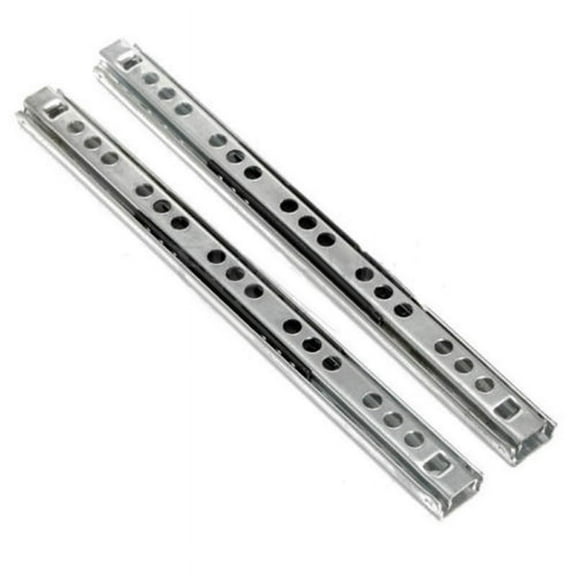 2Pcs High Quality Steel Zinc Plated Kitchen Cupboard Drawer Slides Furniture Guide Rail Full Extension Parts 8/10/12/16 Inch
