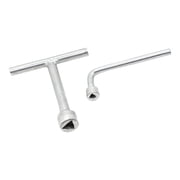 2Pcs High Strength Alloy Steel Wrench Spanner Key Kit With Triangular Head Design For Quick Nut Fastening