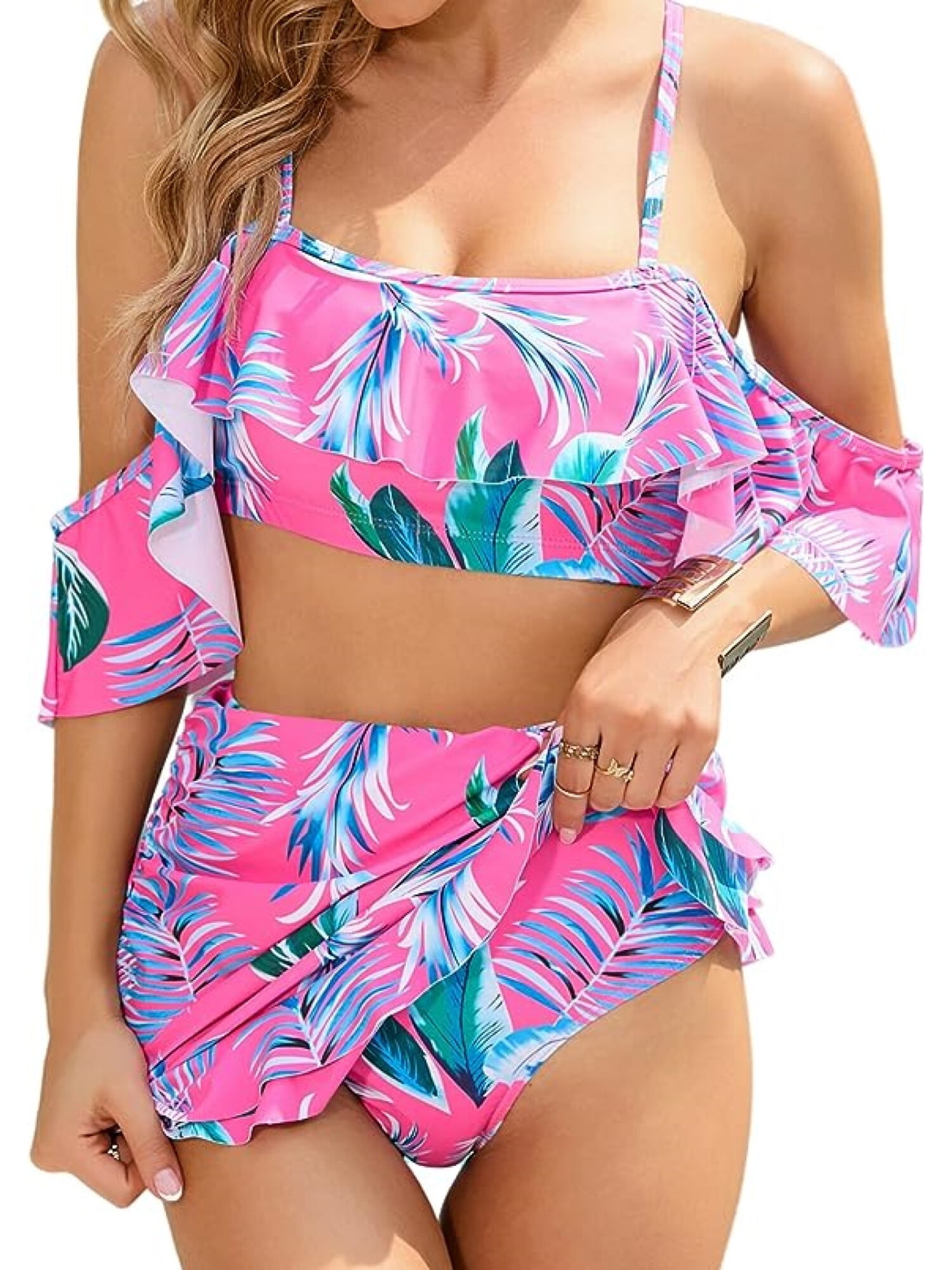 FactME Women's High Waisted Bikini Sets Two Piece Bathing Suits High Cut  Swimsuit : : Clothing, Shoes & Accessories