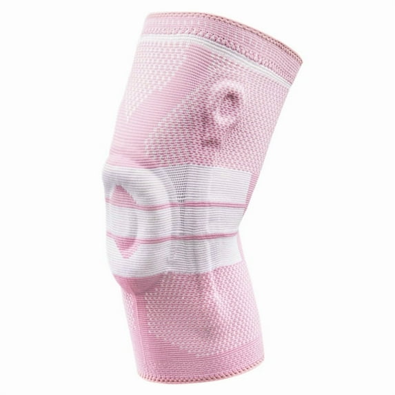 2Pcs Hinged Knee Brace Support Side Patella Stabilizers with Strap Sports Knee Protective Pads for Knee Protection and Pain (2Pcs White pink,L)