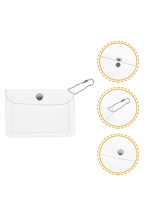 2-Pack Clear PVC Portable Key Case and Storage Pouch with Adjustable Neck Strap for Easy Carry