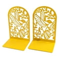 thumbnail image 1 of 2Pcs Hollow Book Ends for Shelves Heavy Duty Metal Bookends Hollowed Bird Flower Bookends Desk Book Ends Book Stopper, 1 of 16