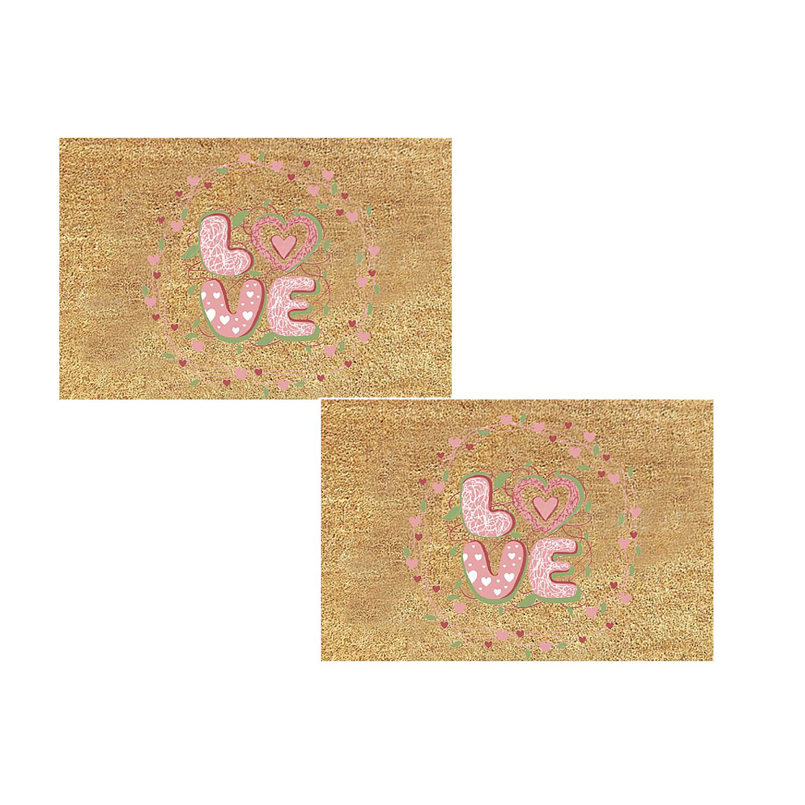 2PCS Home Matt For Front Door Valentine'S Day Christmas Dwarf Family