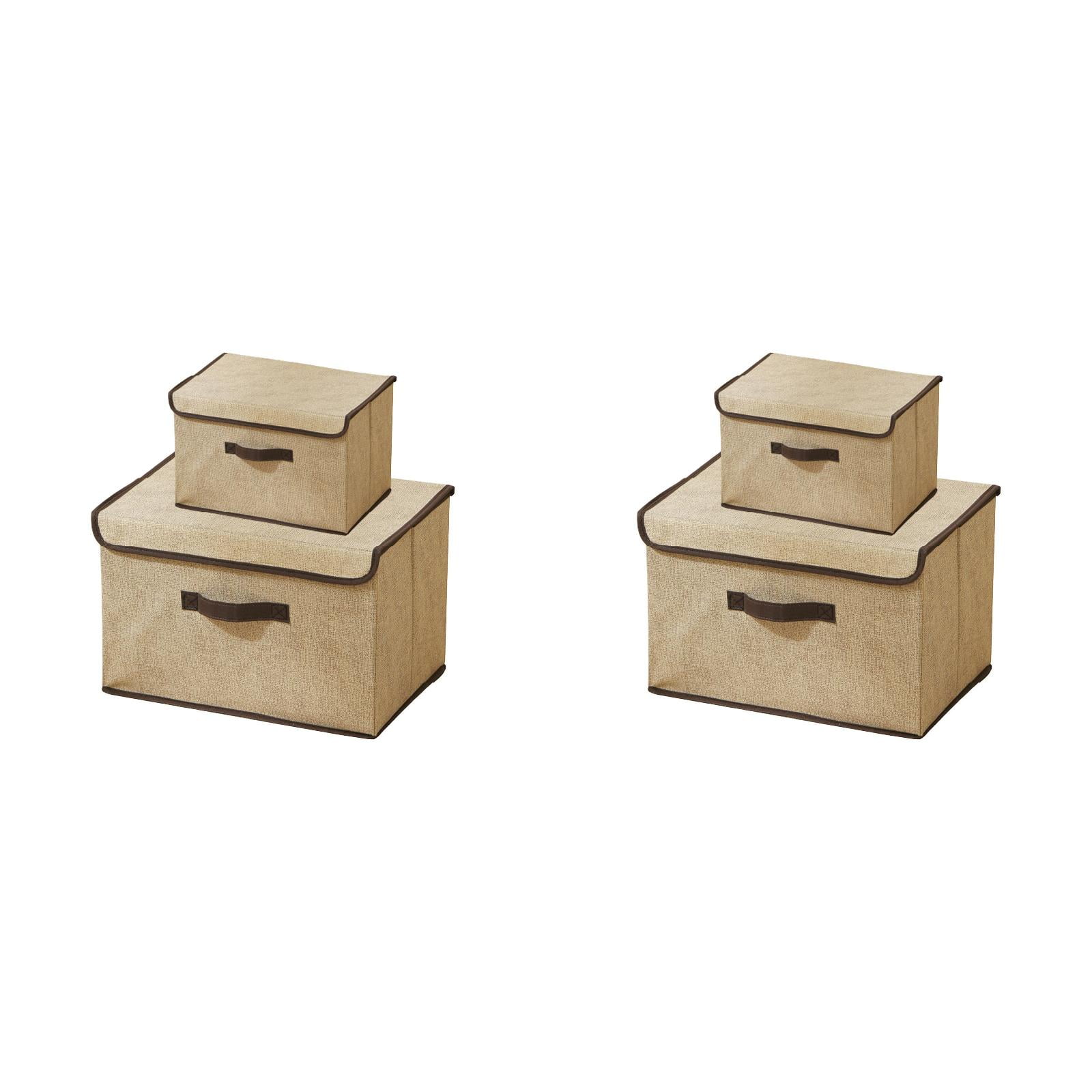 2Pcs Home Textile Storage Organizer Foldable Fabric Clothes Storage