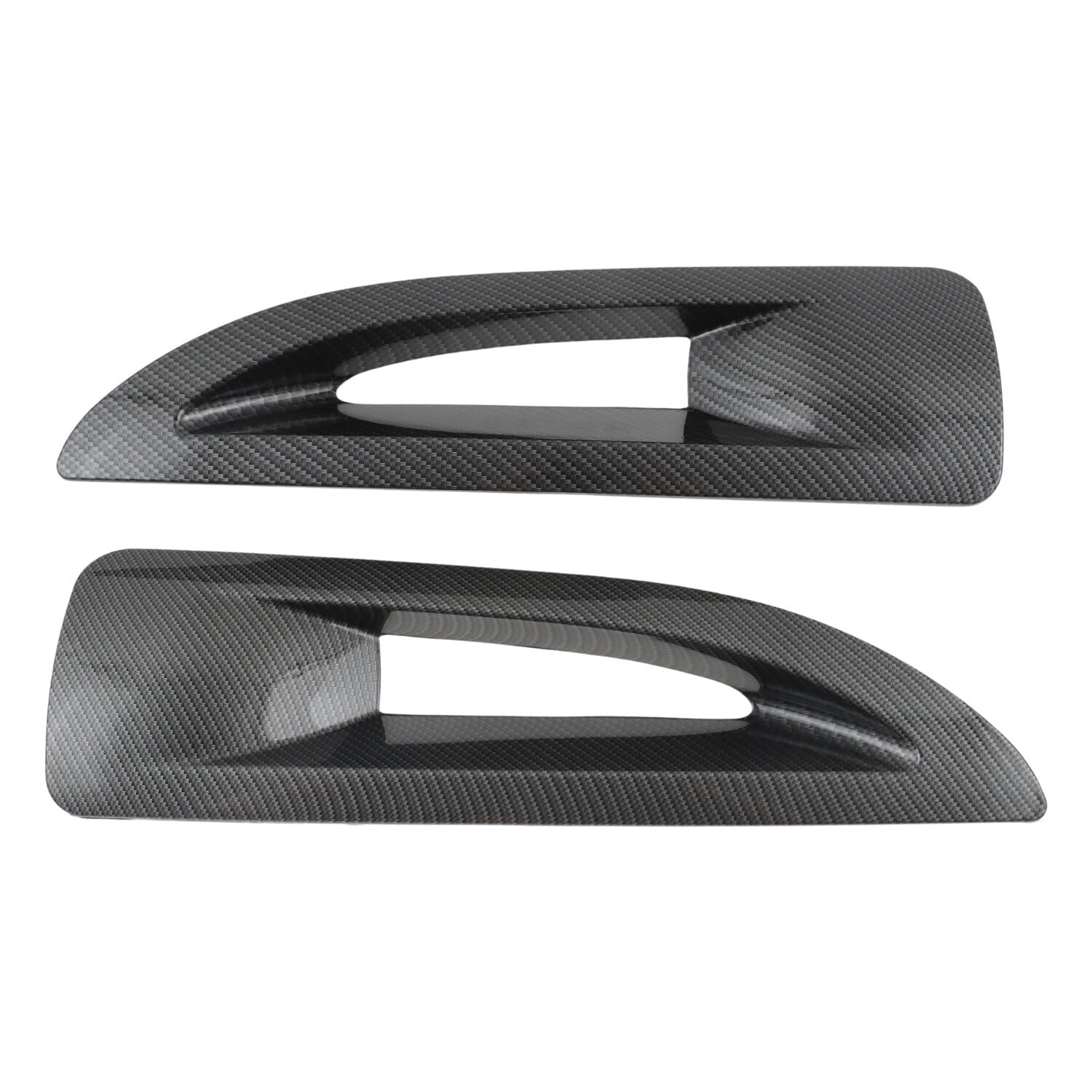 2Pcs Hood Side Air Vent Panel Cover Carbon Fiber for 2007-2017 Jeep Wrangler