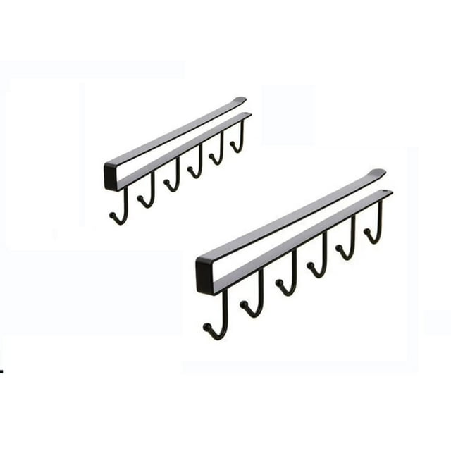 2Pcs Hooks for Hanging, Cup Holder Coffee Mug Holder with 6