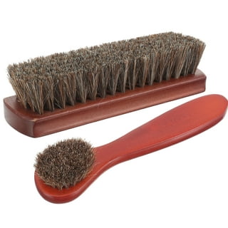 Dual Sided Sneaker Shoe Cleaner Brush Set Shoes Clean Brush Kit Both Boar  and Plastic Bristles