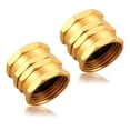 2Pcs Hose Connector Brass Garden Hose Fittings 3/4inch Double Male ...